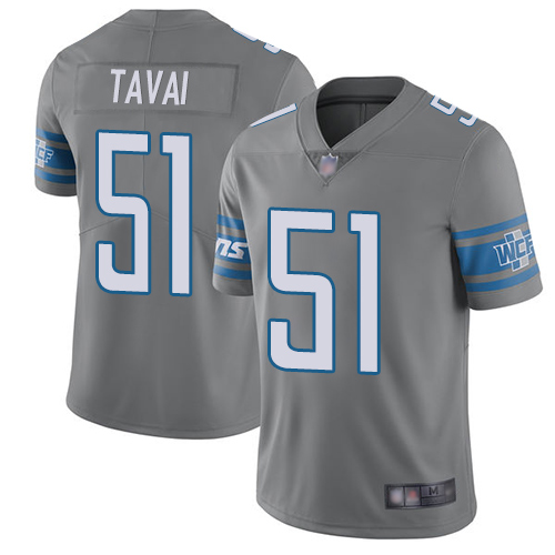 Detroit Lions Limited Steel Men Jahlani Tavai Jersey NFL Football #51 Rush Vapor Untouchable